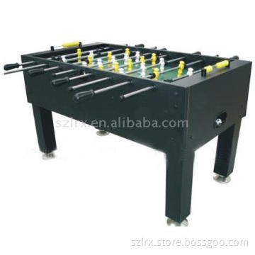 black soccer table with steel leg foot